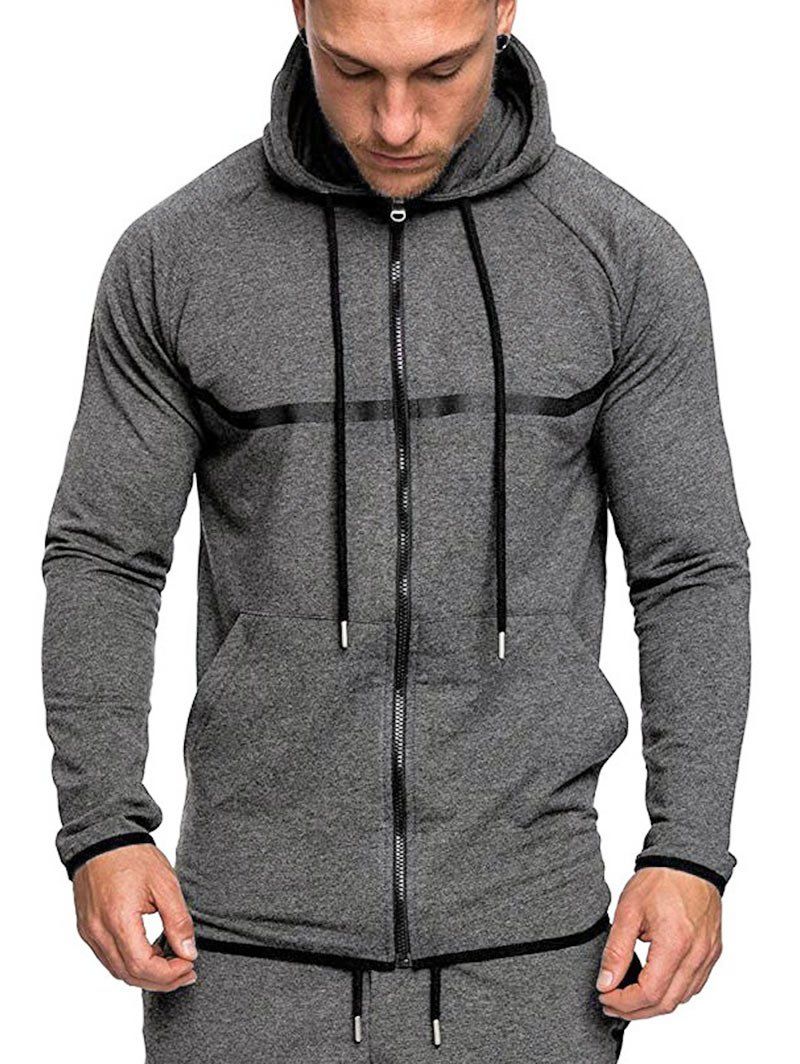 raglan sleeve zip pocket hoodie