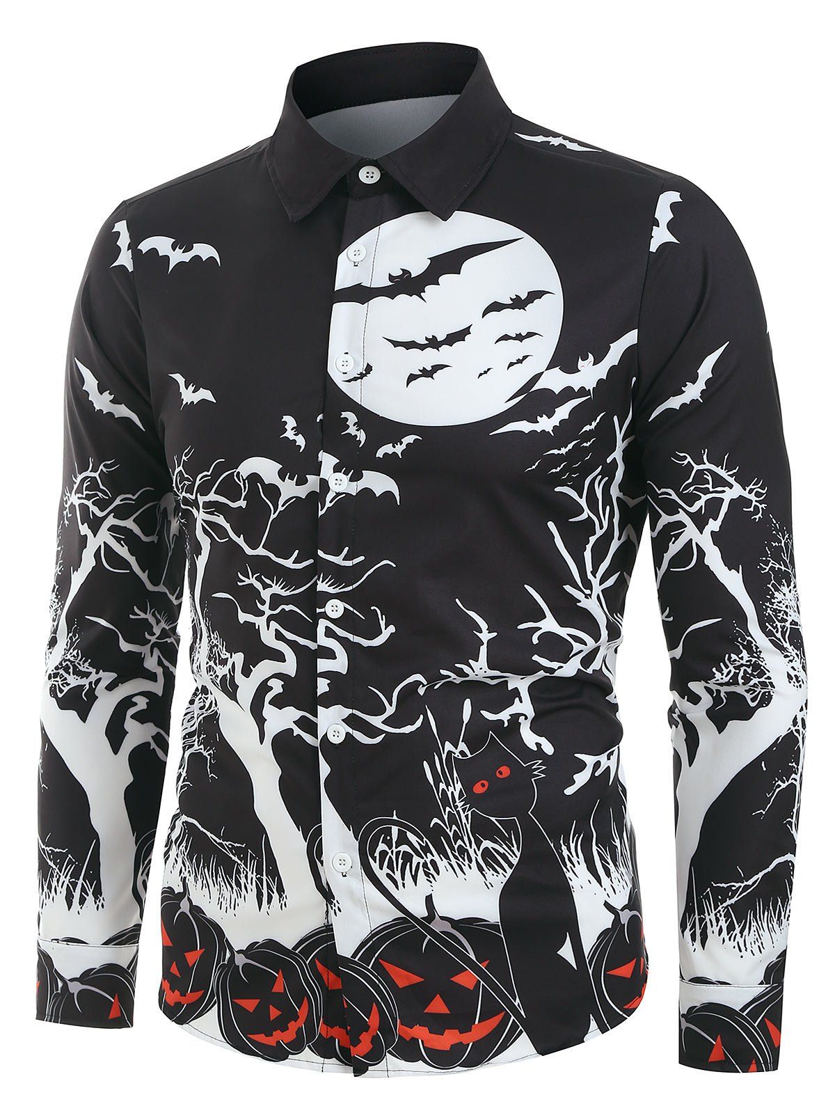 halloween 3 button up shirt