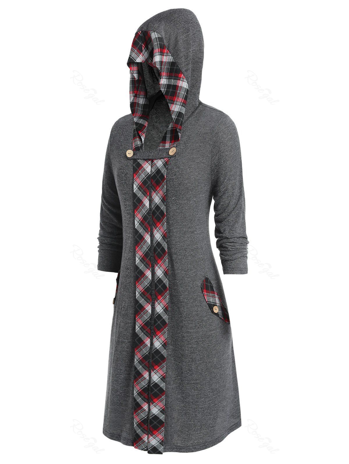 plus size long cardigan with hood