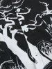 Chemise d'Halloween Boutonnée Citrouille Nuit Imprimée à Manches Longues - Noir M