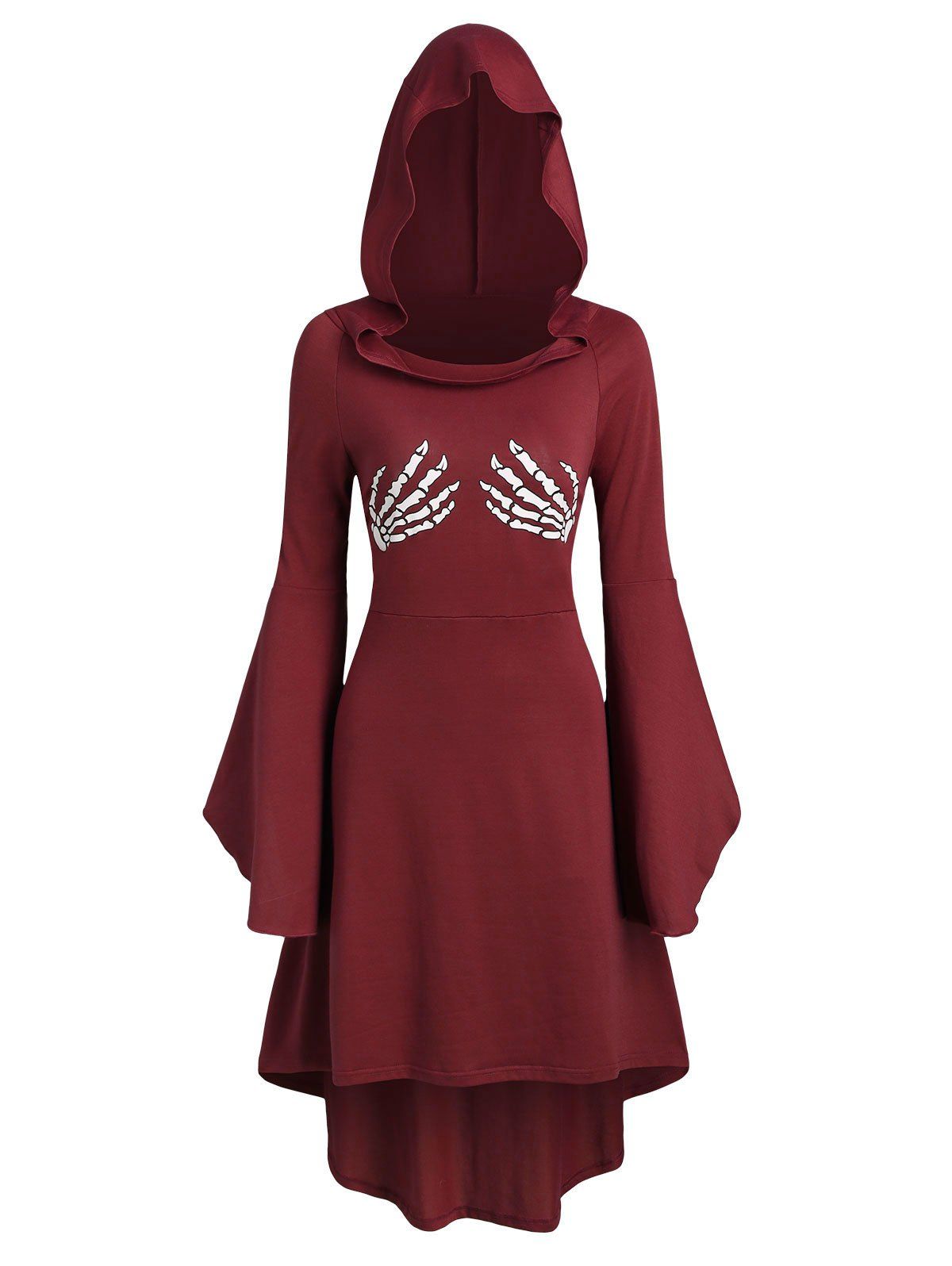 skeleton hooded dress