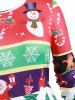 Plus Size Printed Christmas Midi T Shirt Dress -  