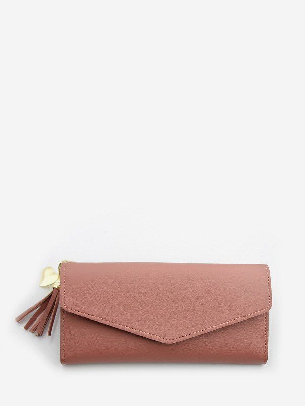 

Solid Student Simple Clutch Wallet, Khaki rose