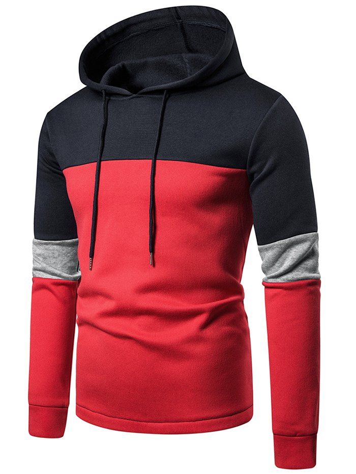 color patch hoodie