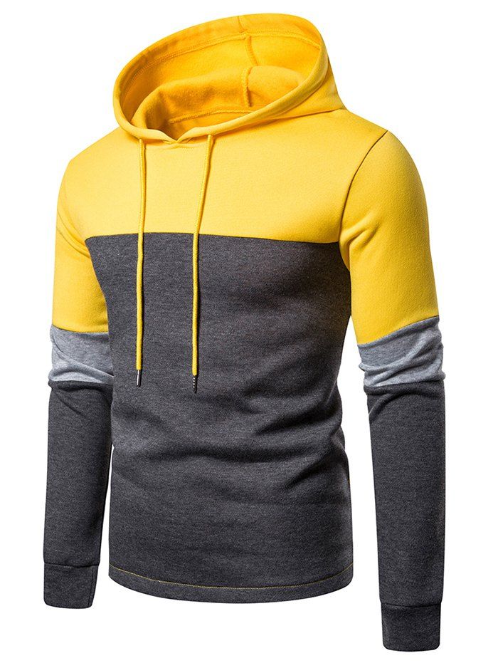 color patch hoodie