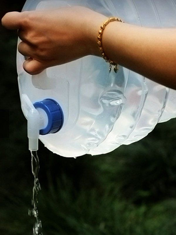 

Outdoor Camping Portable Folding Bucket Water Bottle, White
