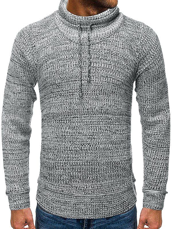 Latest Drawstring Turtleneck Pullover Sweater  