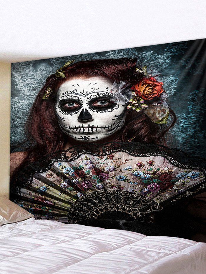 

Halloween Girl Print Tapestry Wall Hanging Art Decoration, Multi-a