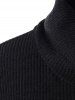 Plus Size Two Tone Tunic Turn-down Collar Sweater -  