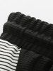 Contrast Color Stripes Splicing Sport Jogger Pants -  