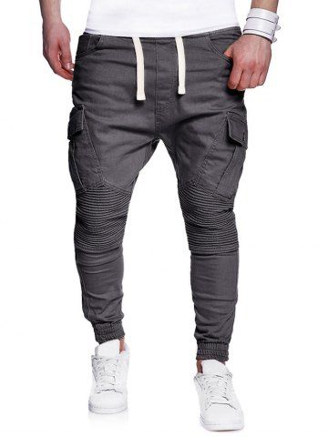 drawstring gecko pattern print narrow feet men's jogger pants