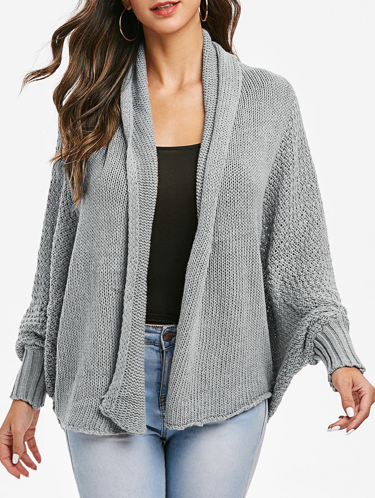 Womens skull face Print Halloween Boyfriend knitted open Front cardigan ladies
