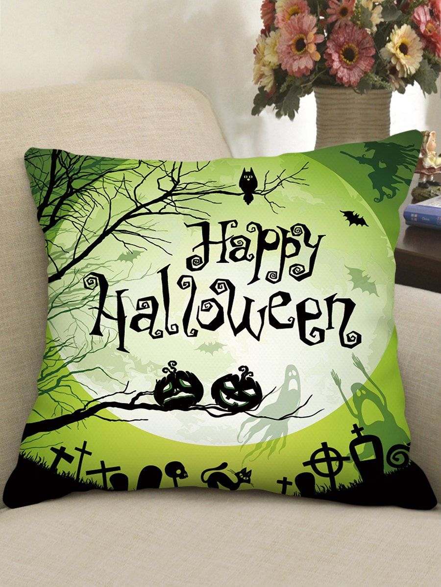 

Halloween Print Gothic Style Decorative Pillow, Multi-a