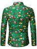 Santa Claus Bell Pattern Long Sleeves Shirt -  