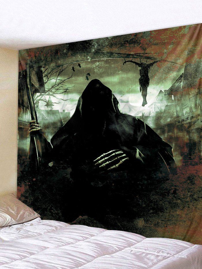 

Halloween Skeleton Printed Pattern Tapestry, Night