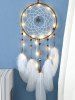 Handmade LED Light Christmas Snowflake and Feather Dream Catcher -  
