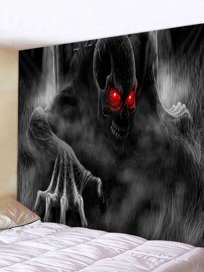 

Halloween Skeleton Print Tapestry Wall Hanging Art Decoration, Night