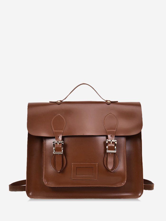 

European Retro Square Satchel, Brown