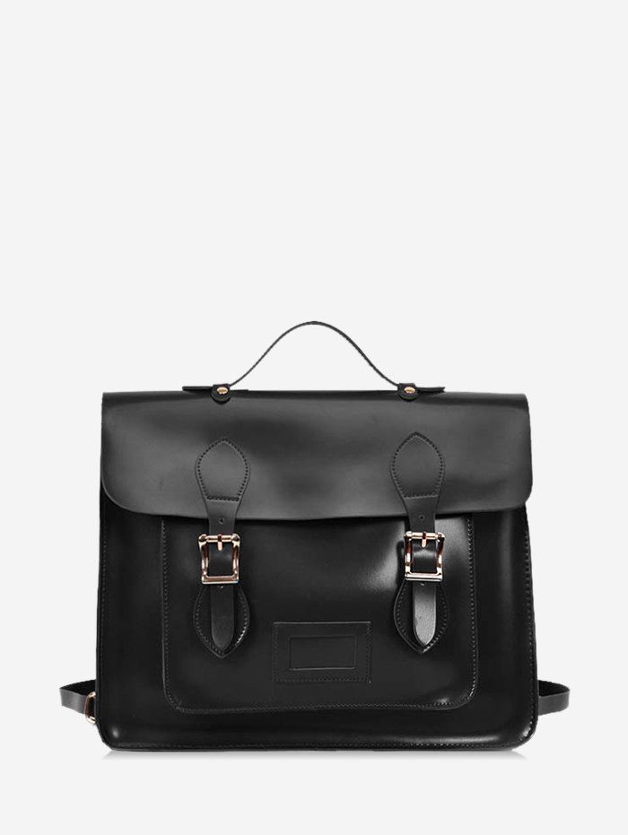 

European Retro Square Satchel, Black