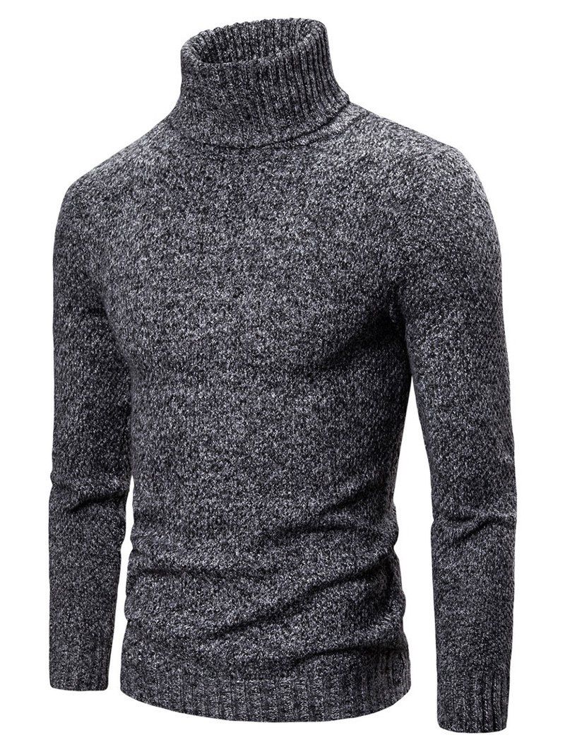 

Turtleneck Pullover Sweater, Dark gray