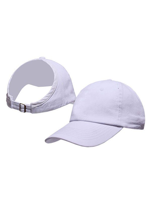 

Plain Cut Out Top Dad Cap, White