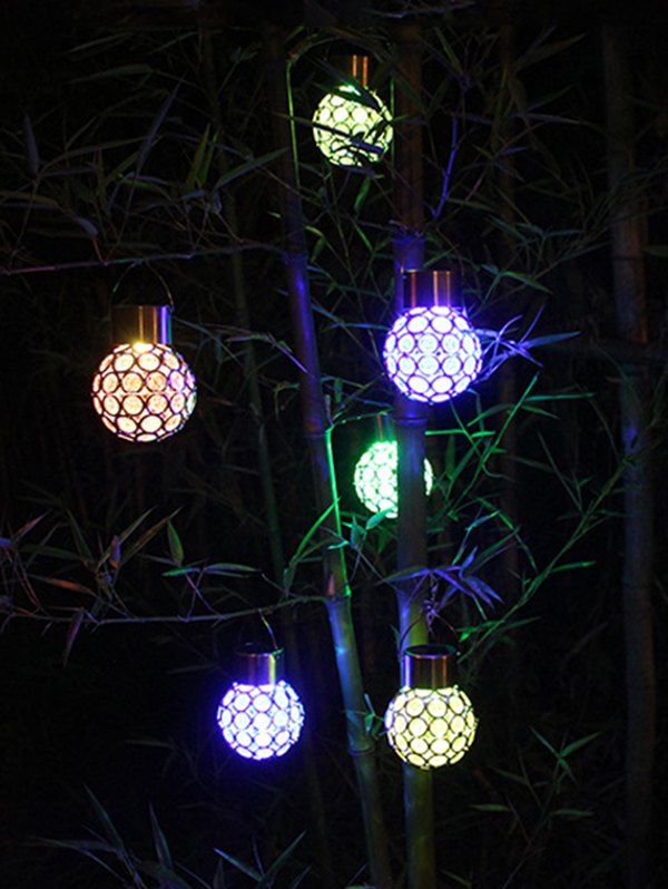 

Outdoor Decoration Waterproof Colorful Hanging Solar LED Night Light, Silver