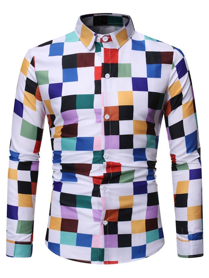

Colorful Plaid Pattern Full Sleeves Shirt, Multi