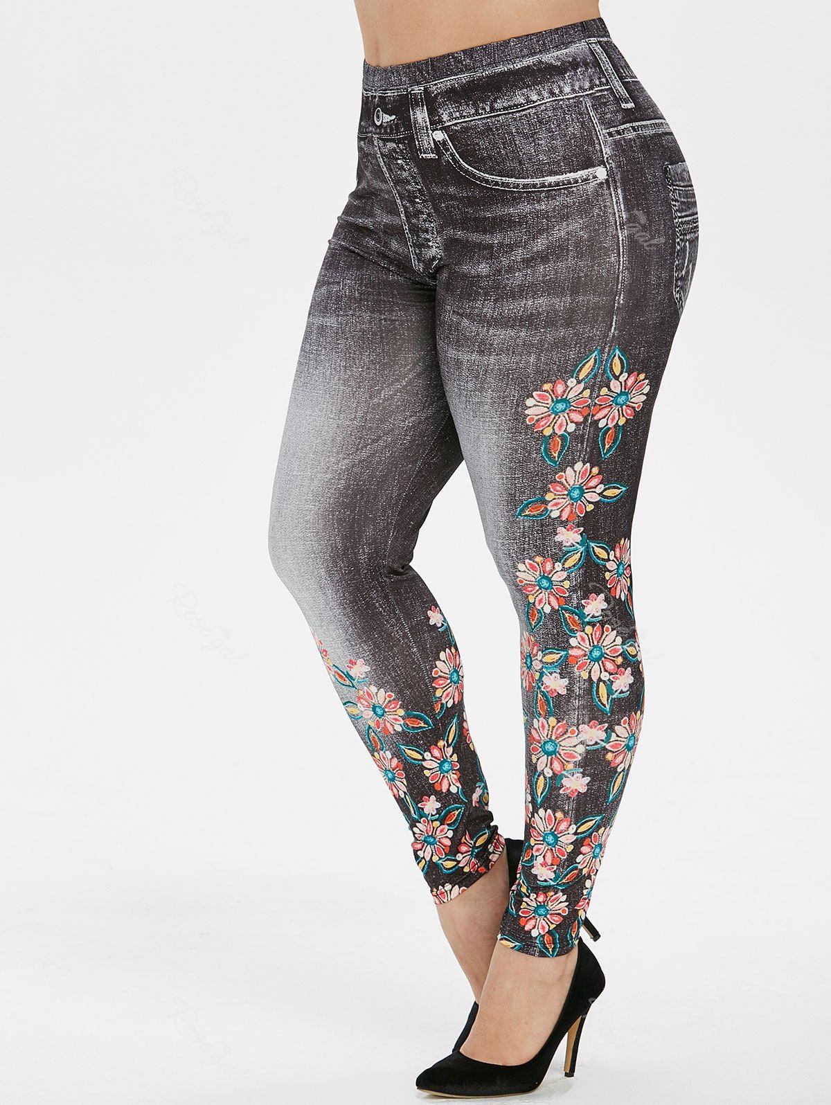 floral print jeggings