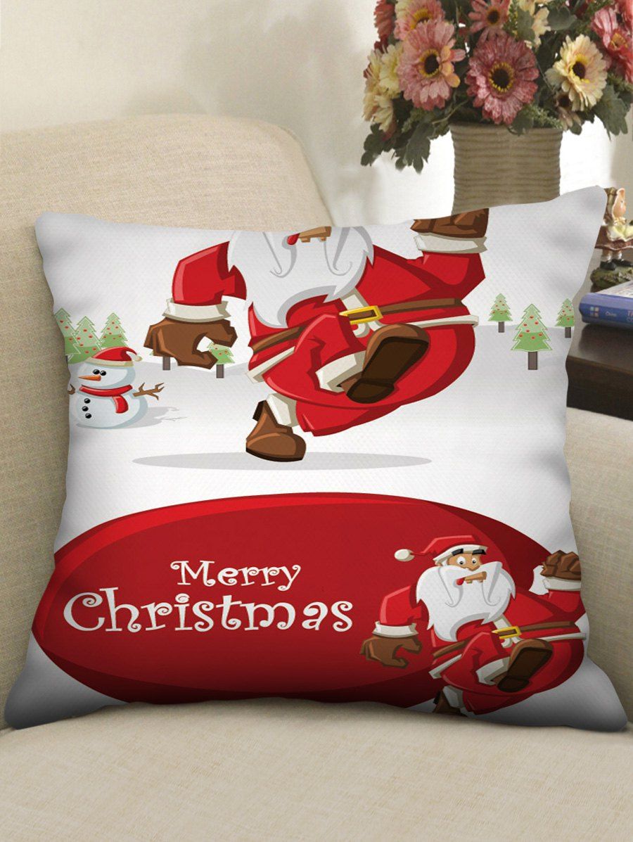

Merry Christmas Santa Claus Pillow Cover, Multi-a