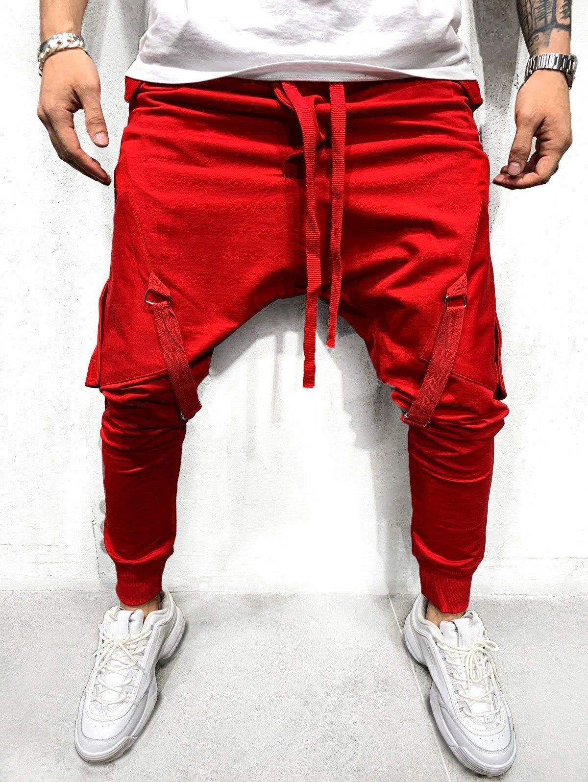 jogging pants with long drawstrings