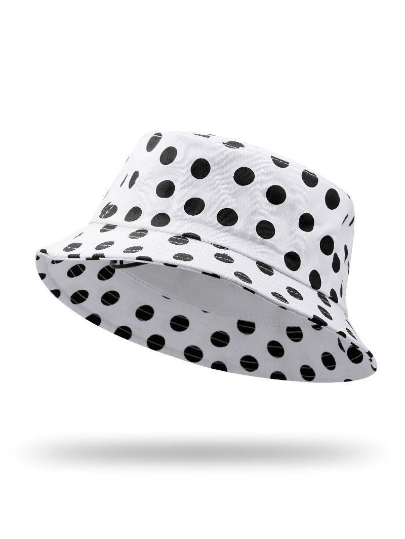 polka dot bucket hat