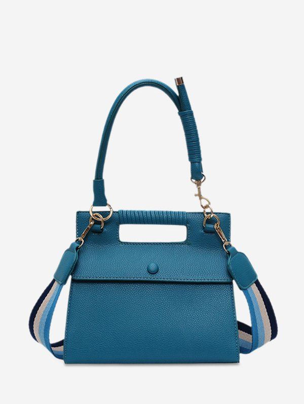 

Cover Solid Square Big Handbag, Peacock blue