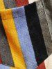 Chemise Boutonnée Rayée Colorée en Velours Côtelé avec Poches - Multi-B 4XL