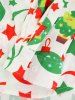Christmas Pattern Ball Star Candy Long Sleeve Button Shirt -  