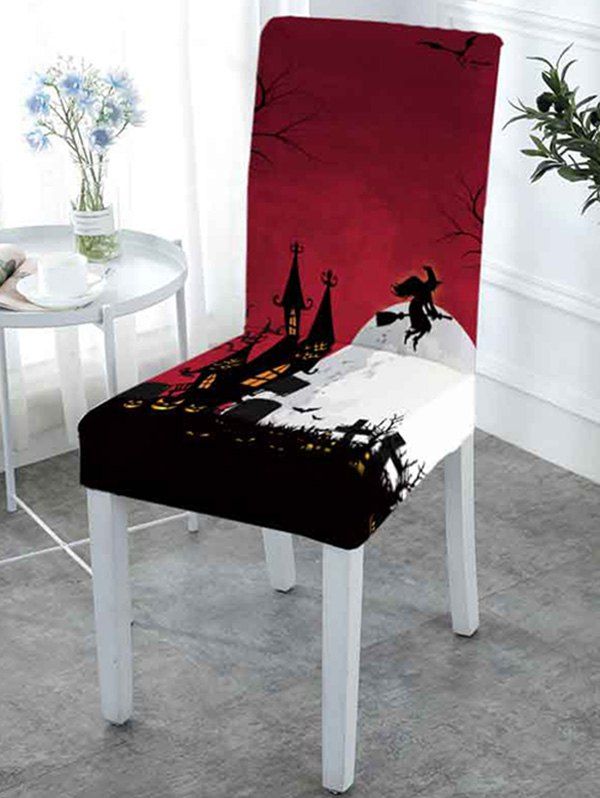 

Halloween Pattern Elastic Chair Covers, Multi-b
