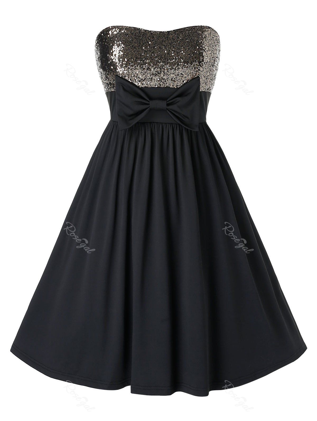 plus size sequin fit and flare dress