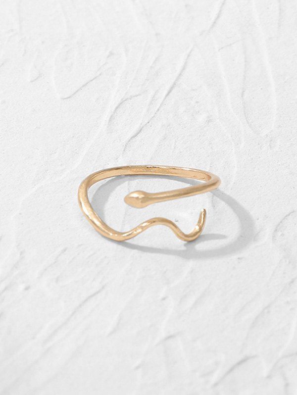 

Snake Shape Brief Metal Open Ring, Gold