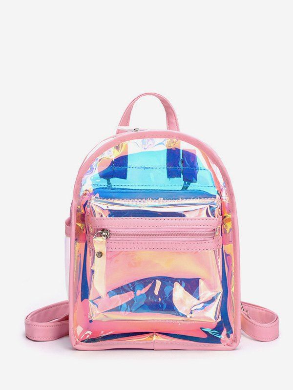 

Transparent Multi-use Stylish Street Backpack, Pink