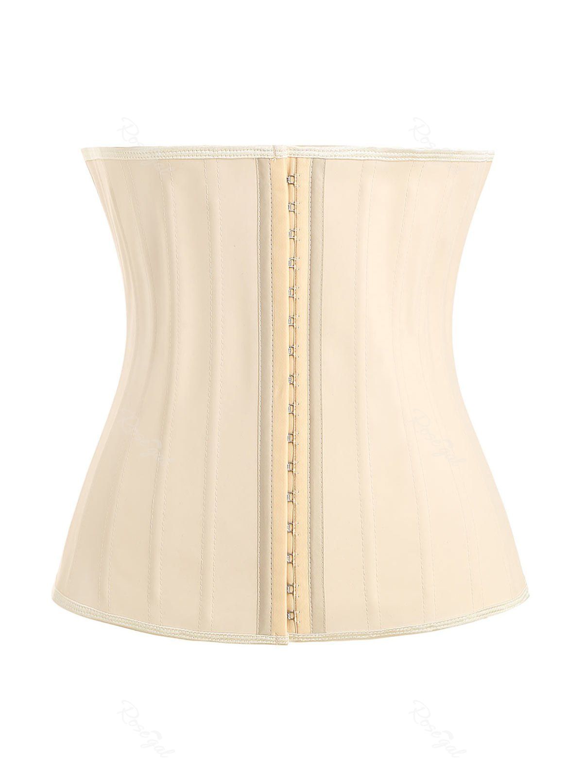 

Plus Size Boned Latex Tummy Shaper Waist Corset, Beige