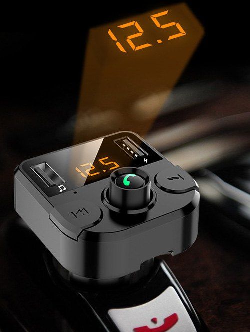 

USB Charger Hands-free Radio Adapter Bluetooth MP3 Player Car FM Transmitter, Black