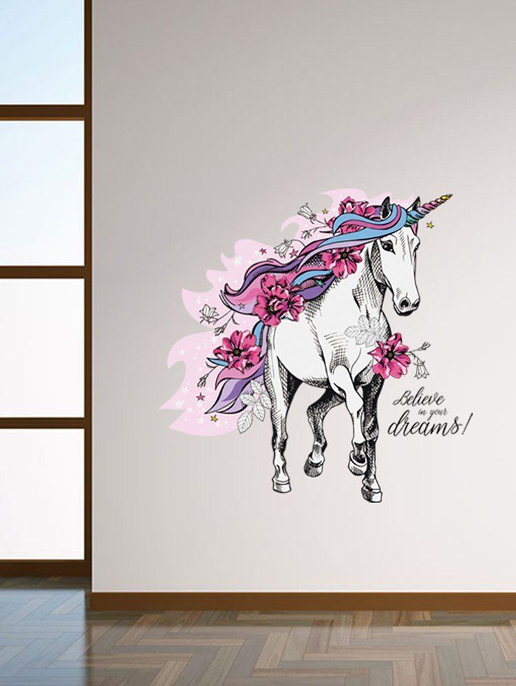 

Unicorn Pattern Wall Sticker, Multi