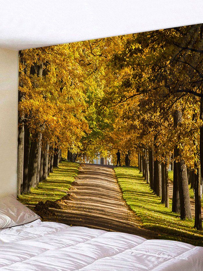 

3D Tree Path Printed Pattern Tapestry, Multi-a