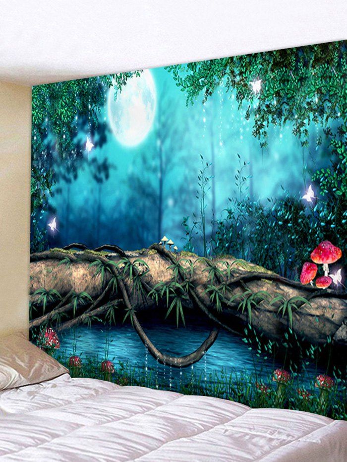 

Moon Lake Mushroom Printed Tapestry, Multi-a