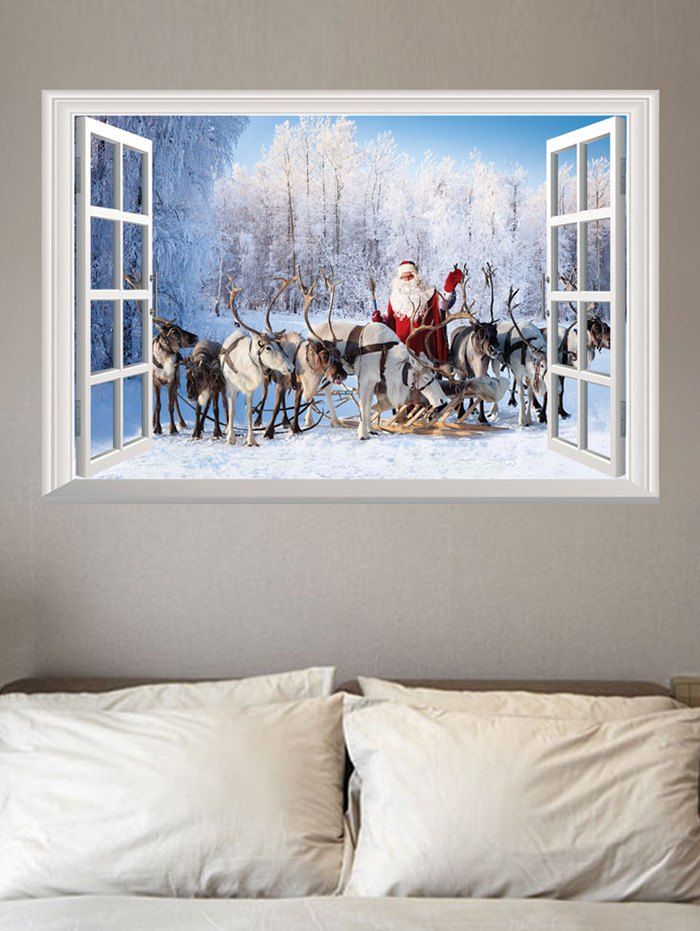 

Christmas Theme Window Wall Sticker, Multi-d