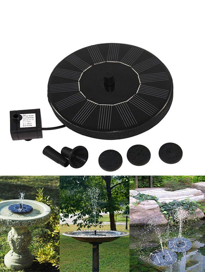

Solar Floating Miniature Fountain Set, Black