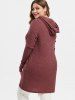 Plus Size Long Sleeve Tunic Turtleneck Sweater -  