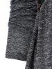 Open Shoulder Plaid Pattern Crisscross Sweater -  
