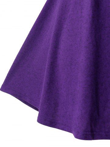 

Plus Size Contrast Applique Tunic T Shirt, Purple iris