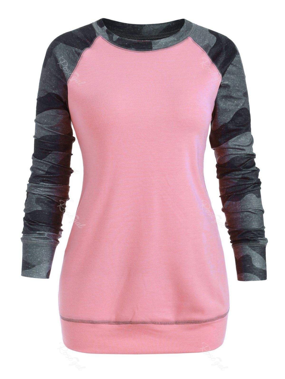 plus size pink camo hoodie