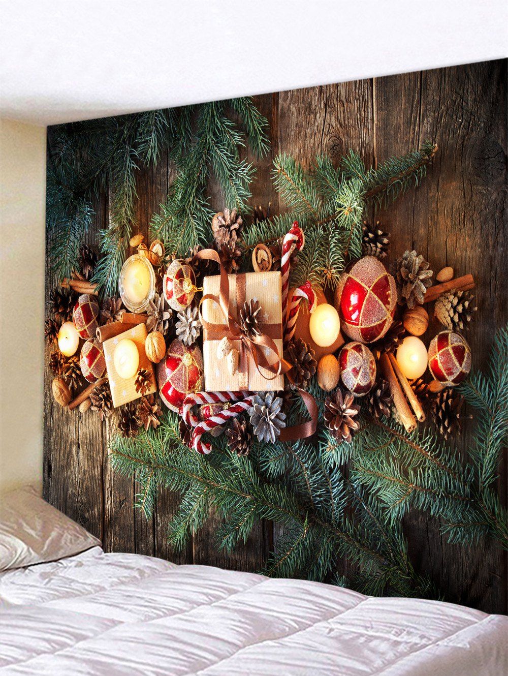 

Christmas Gift Pattern Tapestry, Sea turtle green